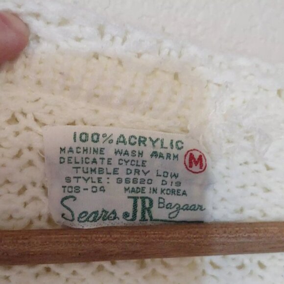 Sears JR bazaar vintage 70s cardigan with embroidered town - Picture 10 of 10